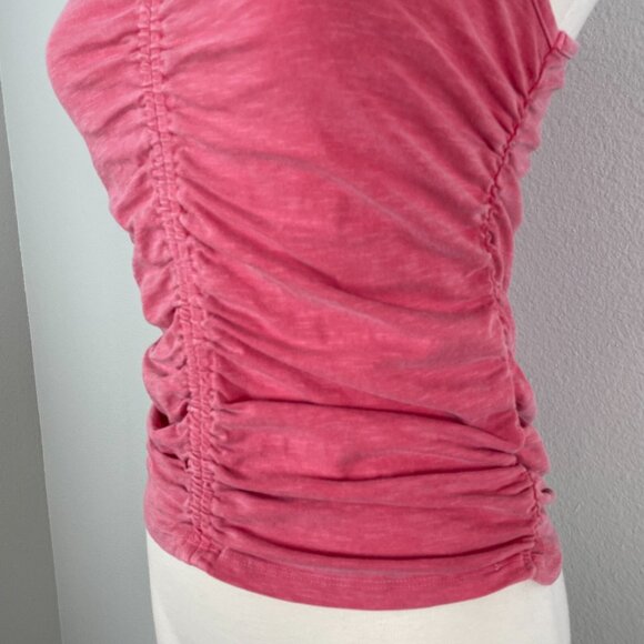NEW $82 SUNDRY Tank Top Womens 2 Medium Pigment Scarlet Ruched Sleeveless Shirt - Picture 10 of 11